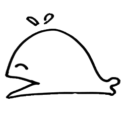 [LINEスタンプ] Black Whale