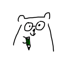 [LINEスタンプ] しろいろのくま