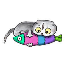 [LINEスタンプ] スコティッシュホールドのネコさん