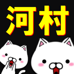 [LINEスタンプ] 超★河村(かわむら・こうむら)なネコの画像（メイン）