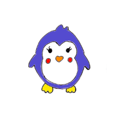 [LINEスタンプ] 笑顔のお嬢さんペンギンコちゃん