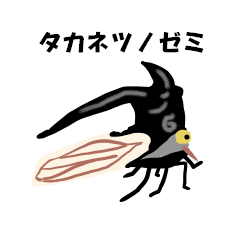 [LINEスタンプ] 虫スタンプ（タカネツノゼミ編）