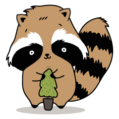 [LINEスタンプ] Raccoon in the forest
