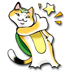 [LINEスタンプ] 三毛かっぱ