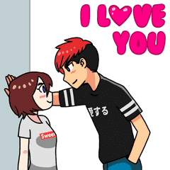 [LINEスタンプ] Akihabara Couple