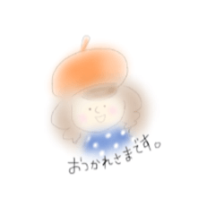 [LINEスタンプ] ベレー帽のボブ子