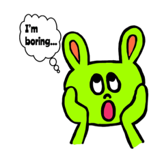 [LINEスタンプ] カラフルなうさぎたち