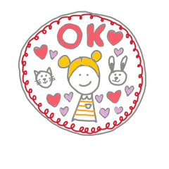 [LINEスタンプ] うさぎさんと女の子