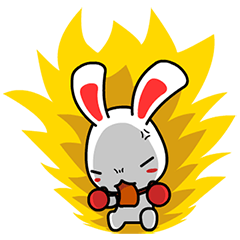 [LINEスタンプ] boxer rabbit