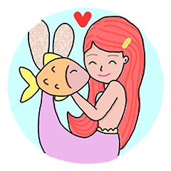 [LINEスタンプ] Mermaid Princess