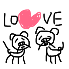 [LINEスタンプ] ブヒーブヒー