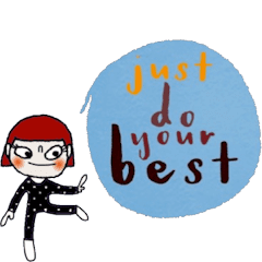 [LINEスタンプ] Dee Dee, just do your best.