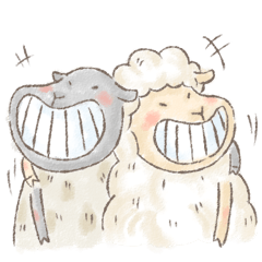 [LINEスタンプ] Sheep and dove's daily life.