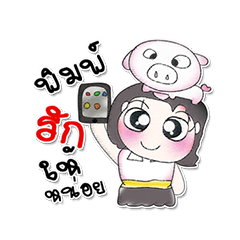 [LINEスタンプ] My name is Mika.*_* Pig.