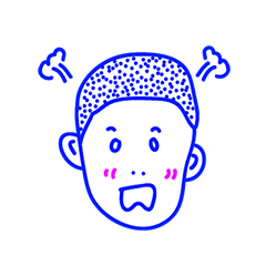 [LINEスタンプ] THE BOY IN BLUE FACE