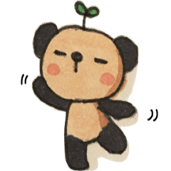 [LINEスタンプ] パンダじゃないよ。ぶらっきー
