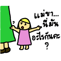 [LINEスタンプ] Mom, What is this？