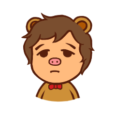 [LINEスタンプ] 豚くまちゃんの日々