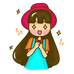 [LINEスタンプ] Little girl Red Hat