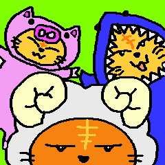 [LINEスタンプ] Hermit crab cat twins9