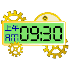 [LINEスタンプ] 電子時計：時間の鍵2(30分)