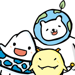 [LINEスタンプ] Environmental protection three brothers