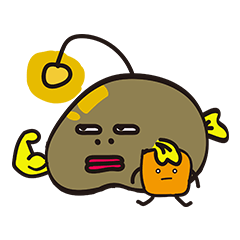 [LINEスタンプ] Anglerfish vs block man