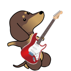 [LINEスタンプ] 新・激しく尻尾をふるイヌ3 音楽好きの犬