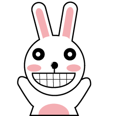 [LINEスタンプ] A crazy cute rabbit