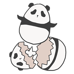 [LINEスタンプ] たまごぱんだ