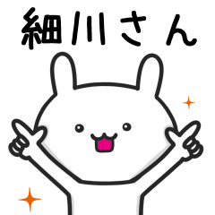 [LINEスタンプ] 細川(ほそかわ)さんが使えるウサギ