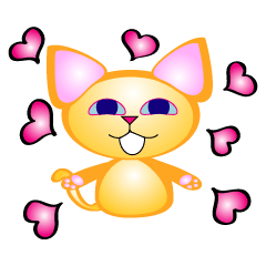 [LINEスタンプ] Rice pulp cat called