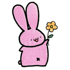 [LINEスタンプ] ゆるふわ耳長うさぎ