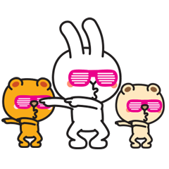 [LINEスタンプ] The Dancing Bunny : Animated