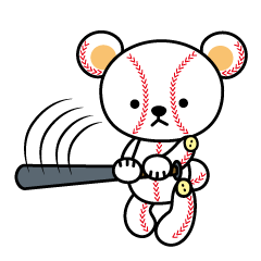 [LINEスタンプ] 野球クマさん2