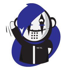 [LINEスタンプ] Blue Blood : Headbanger