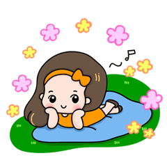 [LINEスタンプ] Ton Som, Cute girl 2