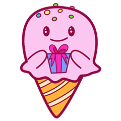 [LINEスタンプ] かわいいアイスクリームの画像（メイン）