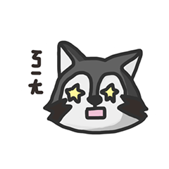 [LINEスタンプ] nasty raccoon