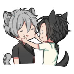 [LINEスタンプ] Leopard and Doggo