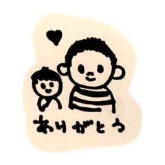 [LINEスタンプ] なかよしおにいちゃんとあかちゃん