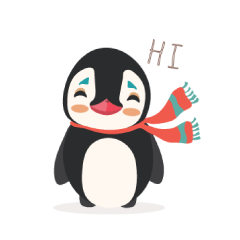 [LINEスタンプ] Happy winter penguin.