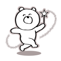 [LINEスタンプ] Bear wearing a negative aura