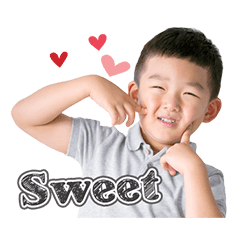 [LINEスタンプ] Cayden "the little big boy"
