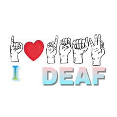 [LINEスタンプ] i love deaf