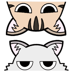 [LINEスタンプ] もふネコとでぶネコのスタンプ