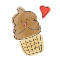 [LINEスタンプ] chocolate icecream