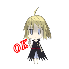 [LINEスタンプ] a girl with shadow