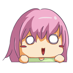 [LINEスタンプ] Expression of Pink Headed Girl