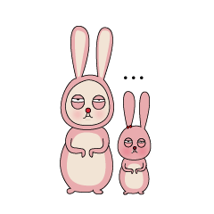 [LINEスタンプ] dull rabbits